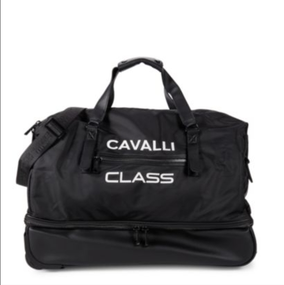 Roberto Cavalli Class Rolling Duffel - Separate shoe area Studded Bottom Nwt ❤️ - Picture 11 of 11